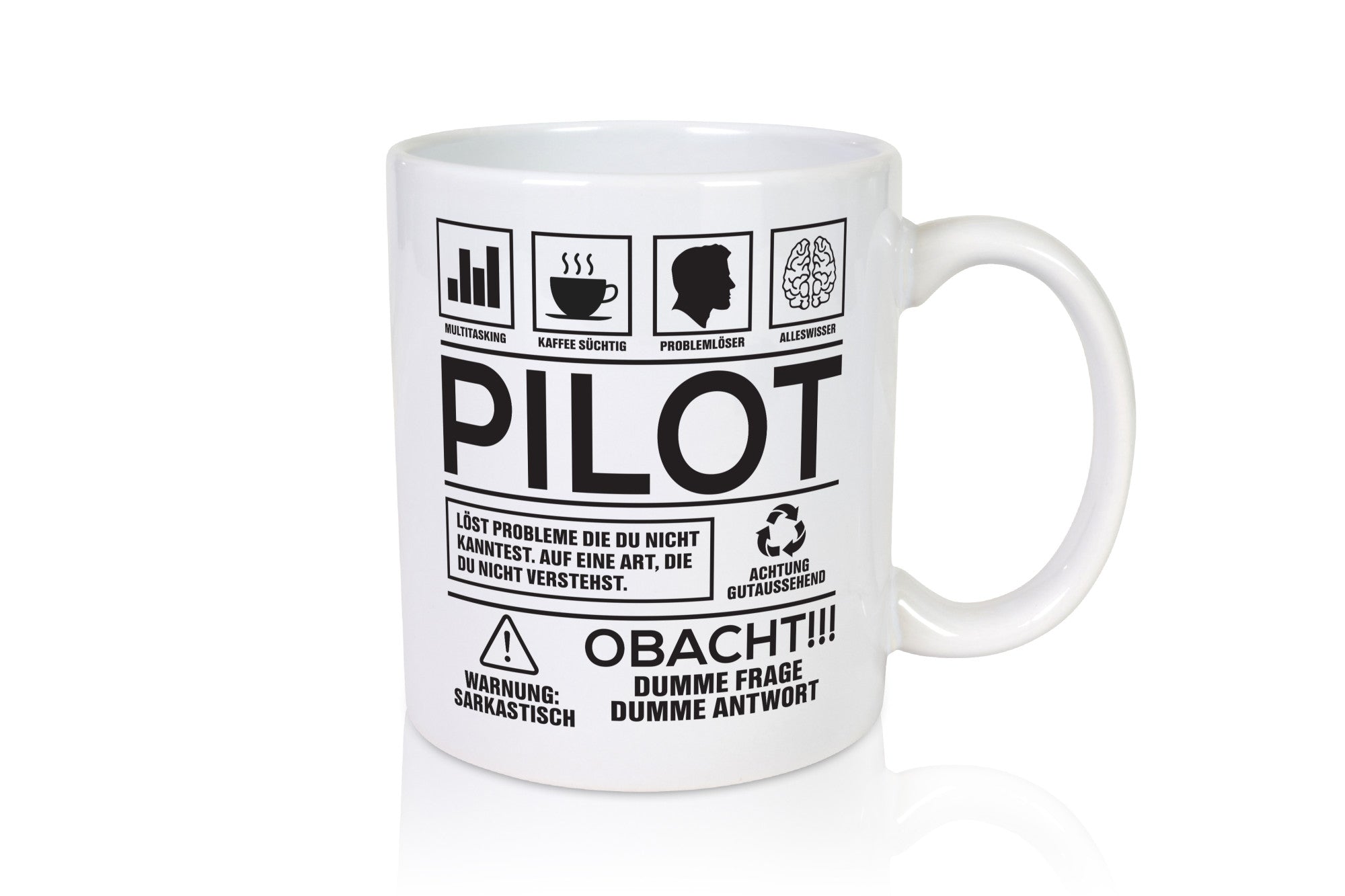 Achtung Probleme Pilot | Flugzeug Piloten lustig Humor Geschenkidee Geschenk