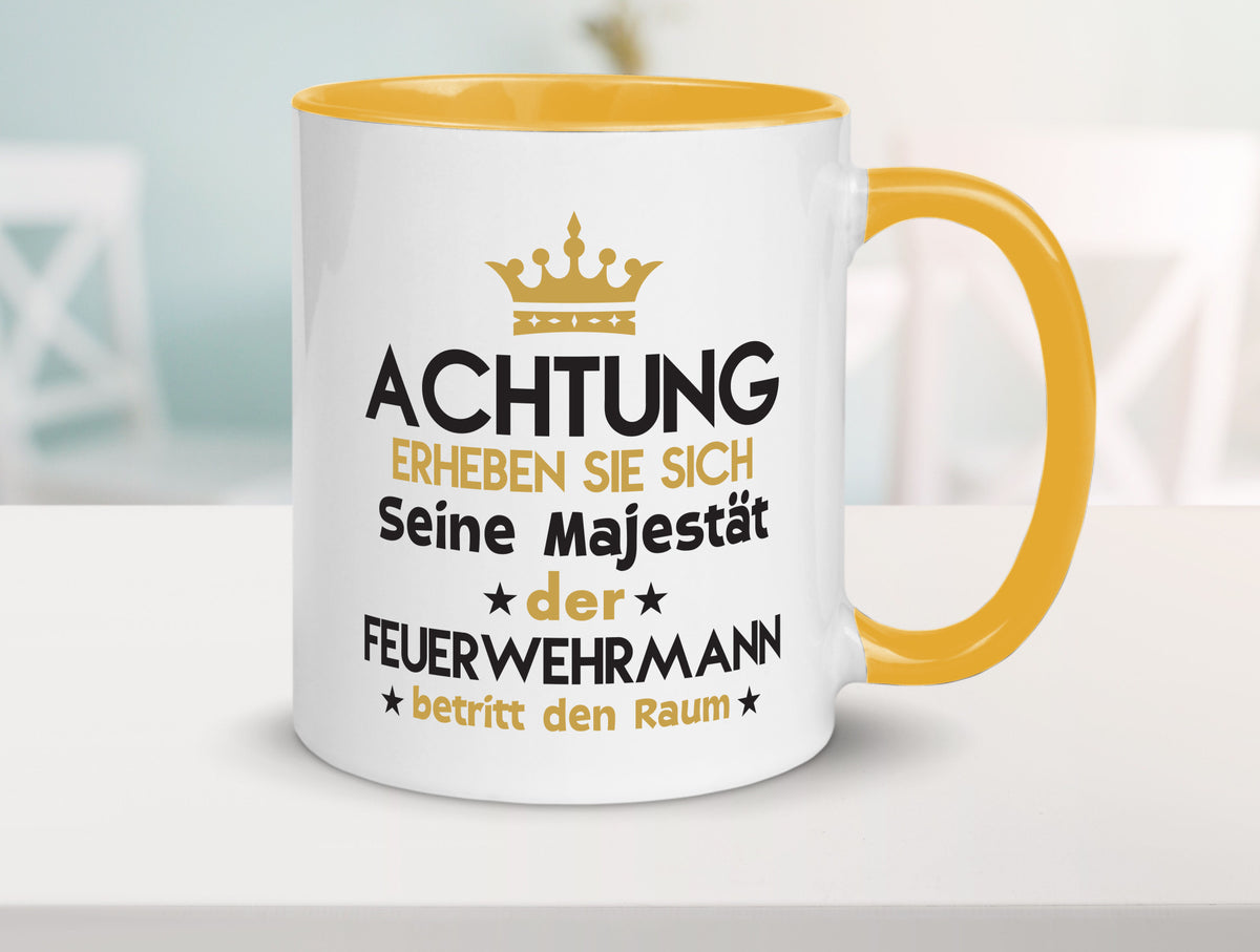 Seine Majestät Feuerwehrmann | Feuerwehr Geschenk Humor Geschenkidee lustiger Tasse