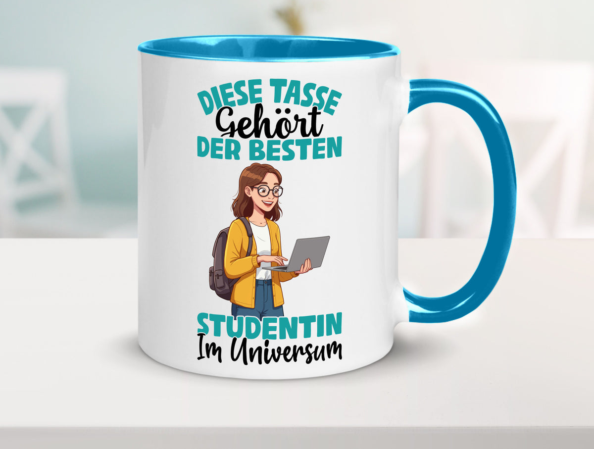 Im Universum: Studentin | Uni Studium Universität Geschenk Humor Geschenkidee Tasse