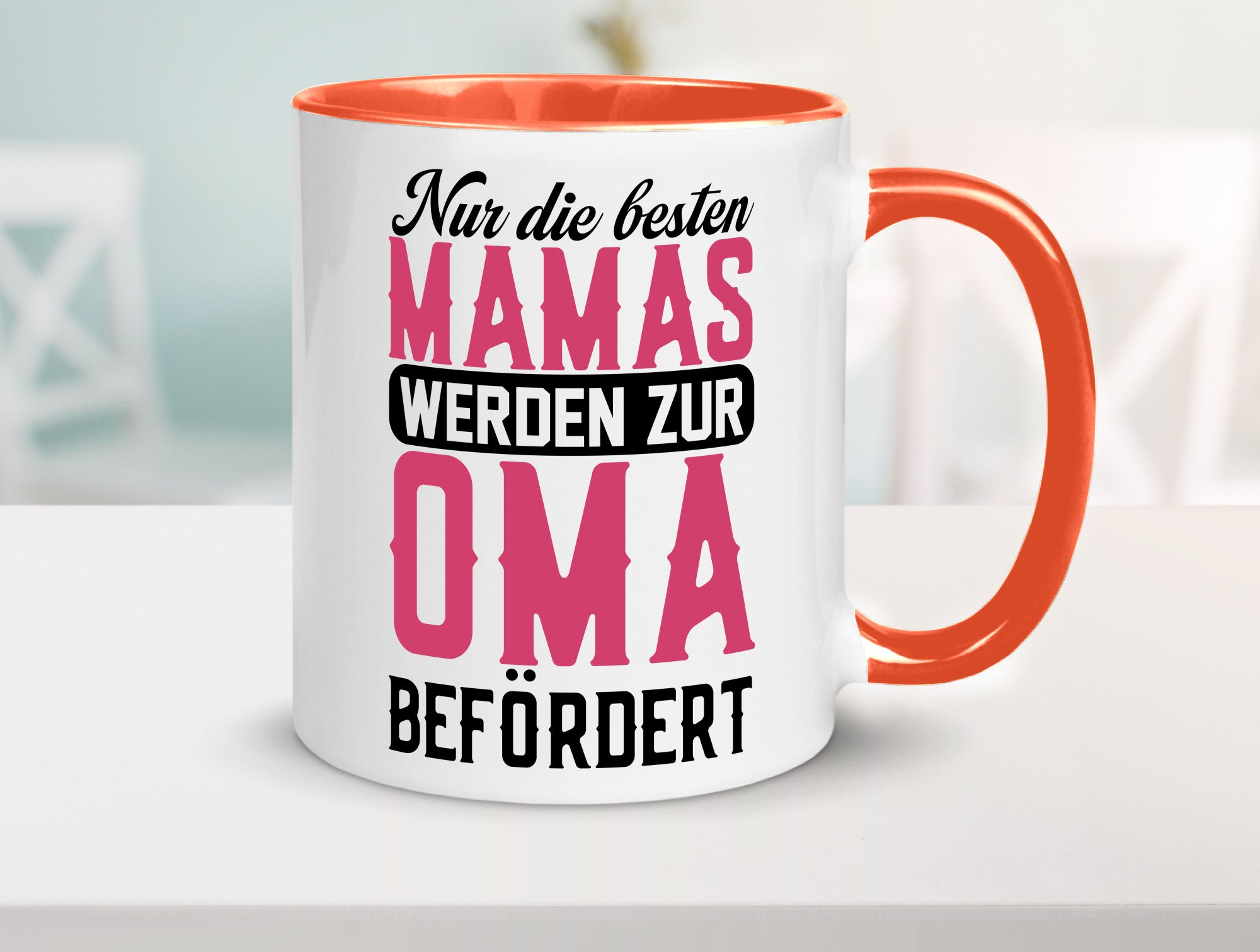 Beste Mama wird zur Oma befördert | Großmutter lustiger Spruch Geschenk Familie