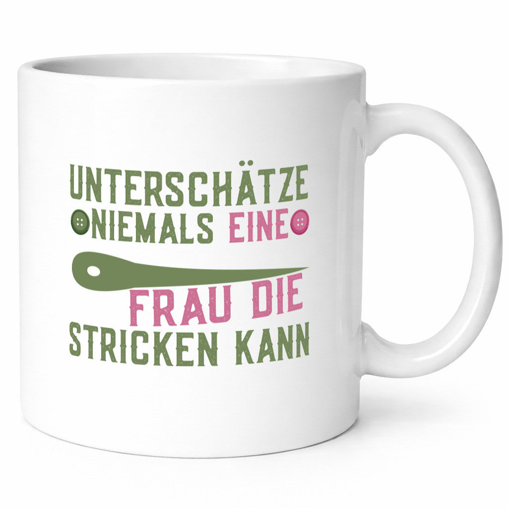 Frau, die stricken kann | Strickerin Spruch Geschenk Humor Geschenkidee