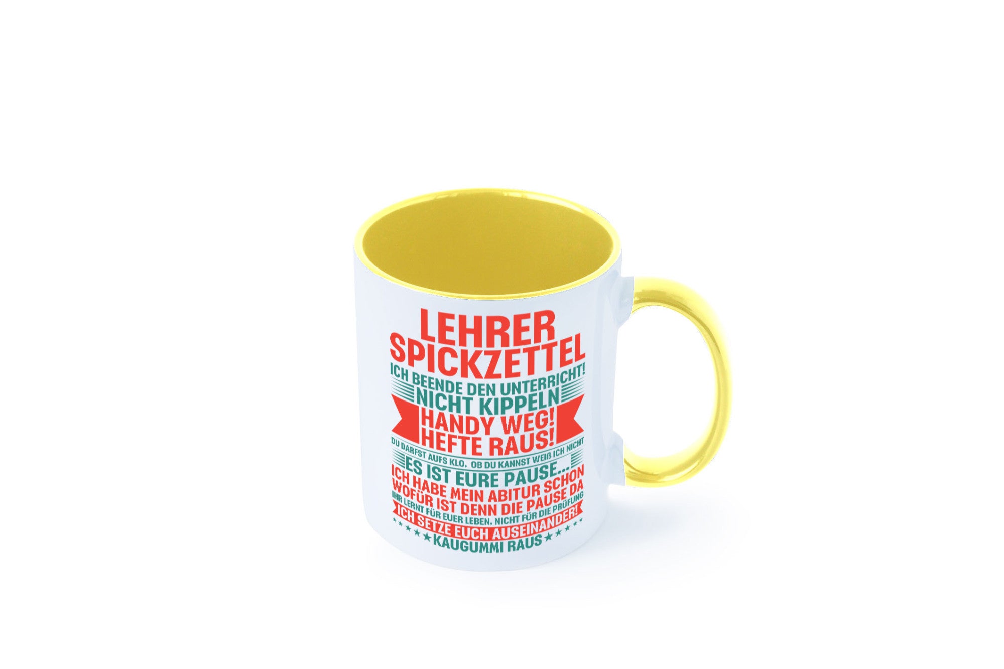 Lehrer Spickzettel | Beruf Tasse lustiger Spruch vl4 lustig Arbeit Kollegen