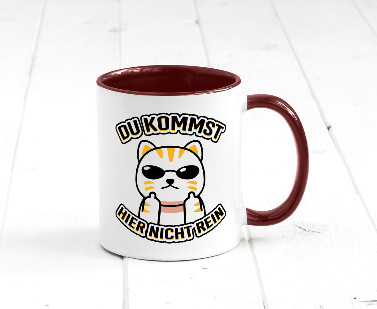 Du kommst hier nicht rein | Böse Katze Humor Tierliebhaber Geschenkidee Tasse