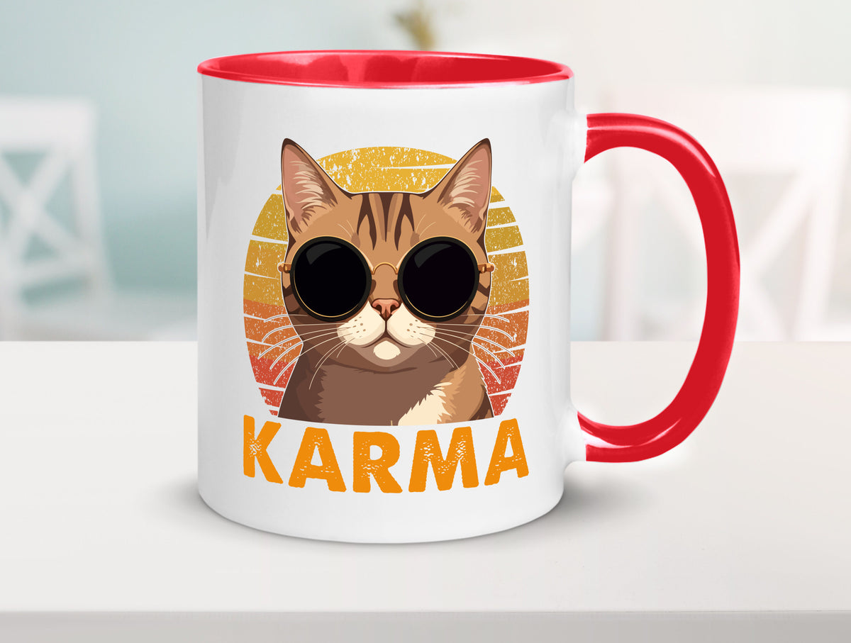 Vintage Katze | Karna Coole lustiger Spruch Geschenk Tierliebhaber Humor Tasse