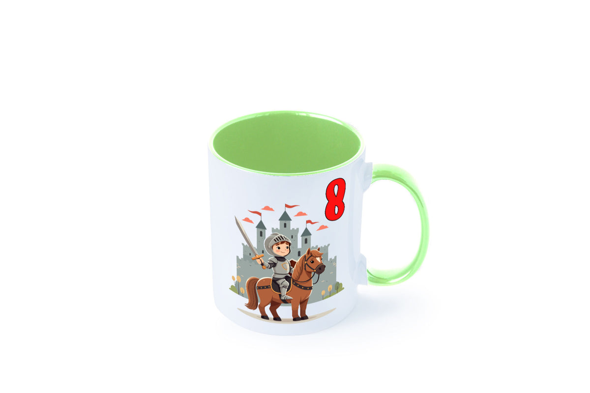 8. Geburtstag | 8 Jahre Ritter Junge Schloss Geschenk Geschenkidee lustiger Tasse