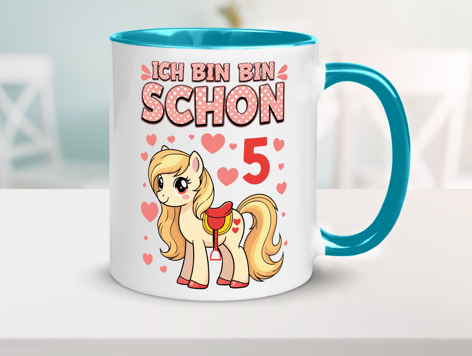 5. Geburtstag | 5 Jahre Mädchen Reiten Pony Humor Geschenkidee Tasse