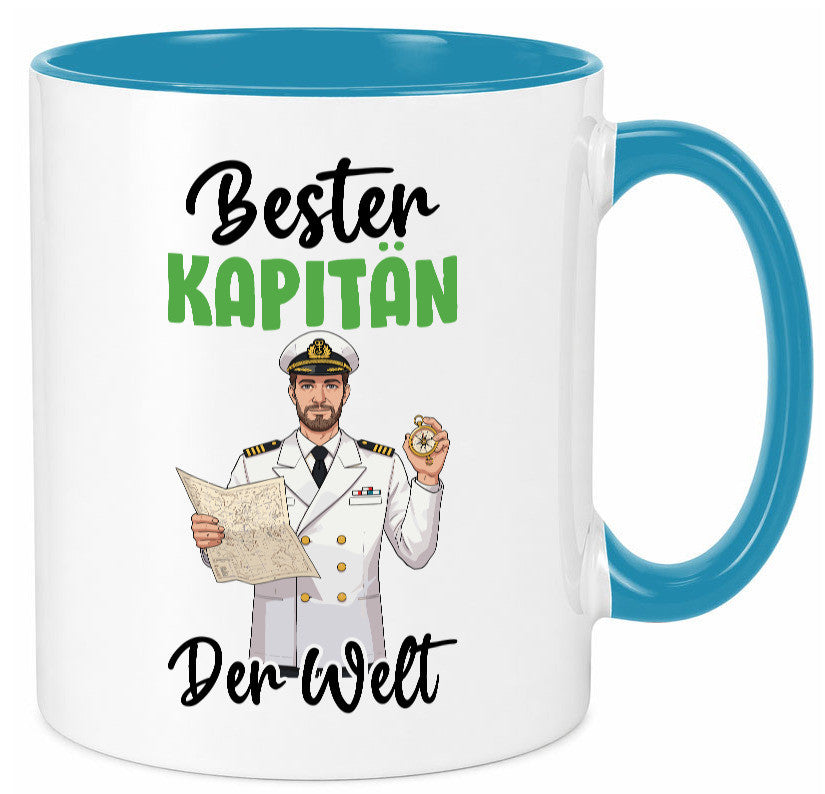 Bester Kapitän | Schiffskapitän Schiff v2 Geschenk Humor Geschenkidee lustiger Tasse