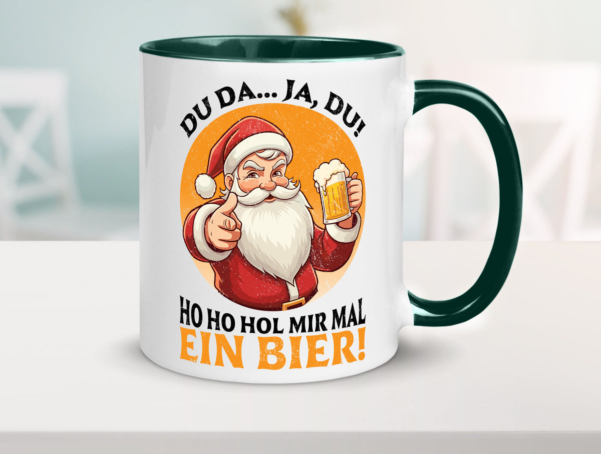 Hol mir mal ein Bier | Ugly Christmas Santa lustig Humor Geschenkidee Geschenk Tasse