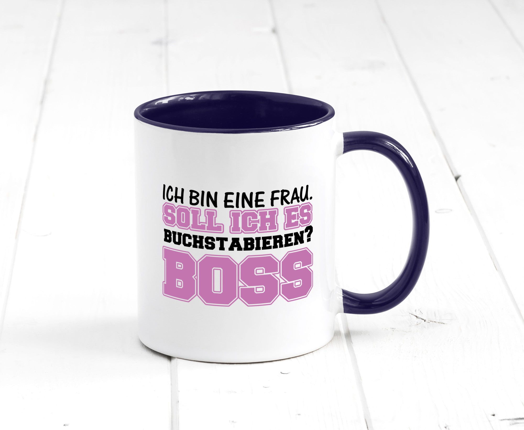 Ich bin der Boss Geschenk Humor Geschenkidee lustiger Spruch Tasse