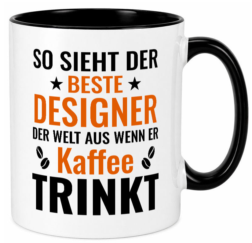 Kaffee trinkt: Designer Beruf | Mode Geschenkidee Arbeit Kollegen Büro Humor