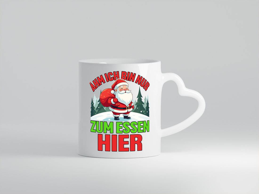 Ich bin nur zum essen hier | Weihnachtsmann Weihnachten v2 Geschenkidee Humor