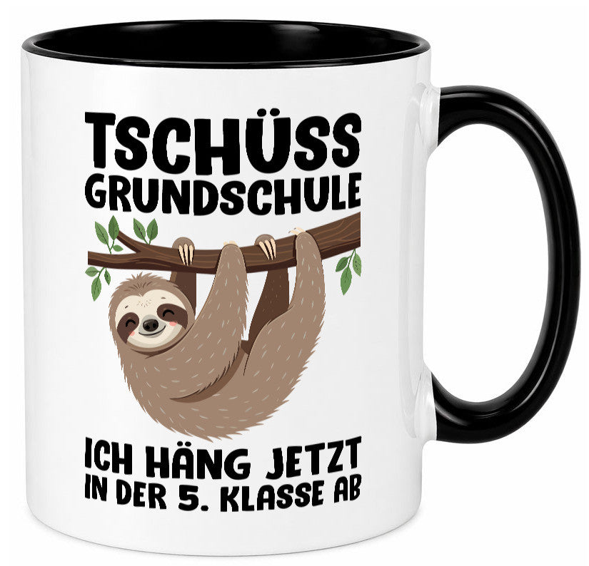 Tschüss Grundschule ich häng jetzt in der 5. Klasse ab Humor Geschenkidee Tasse