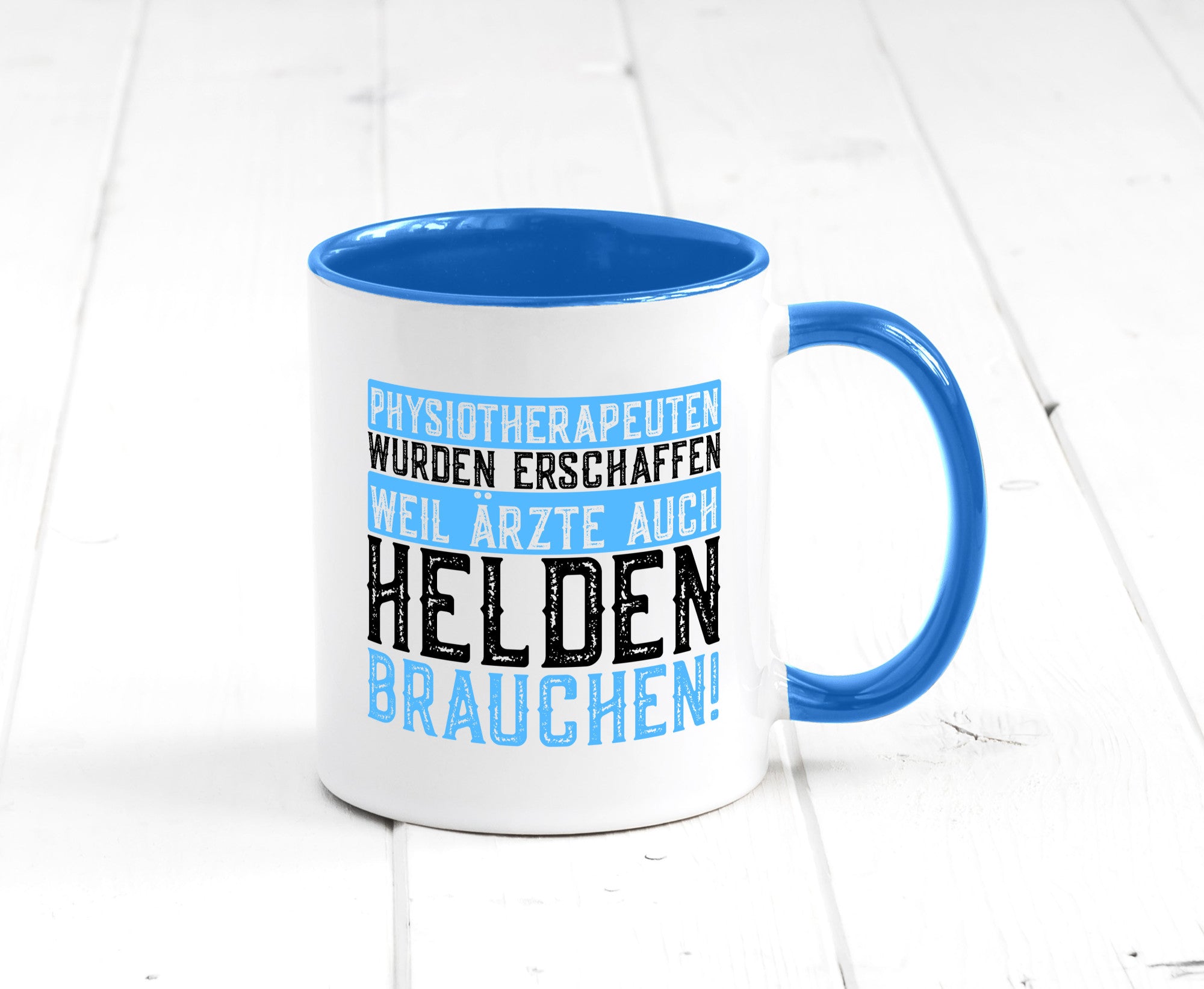 Physiotherapeut | Helden Therapeutin lustiger Spruch Humor Geschenkidee Tasse