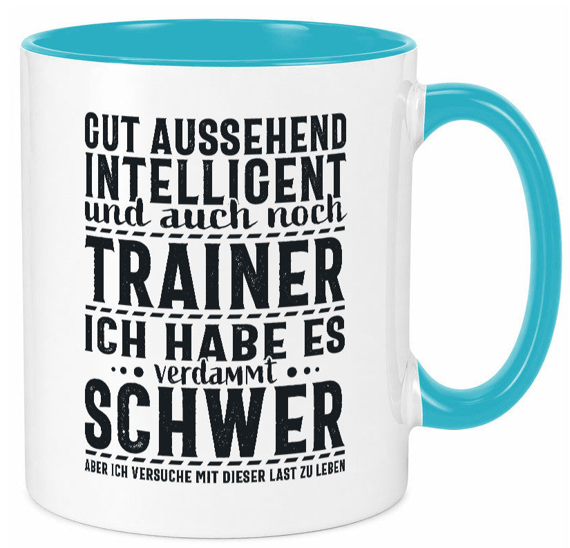 Gut aussehender Trainer |gestrichelte Linie | Punkte lustiger Spruch Geschenk