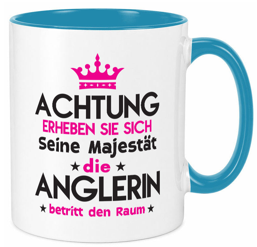 Seine Majestät Anglerin | Angeln Fischerin lustiger Spruch Geschenk Humor Tasse