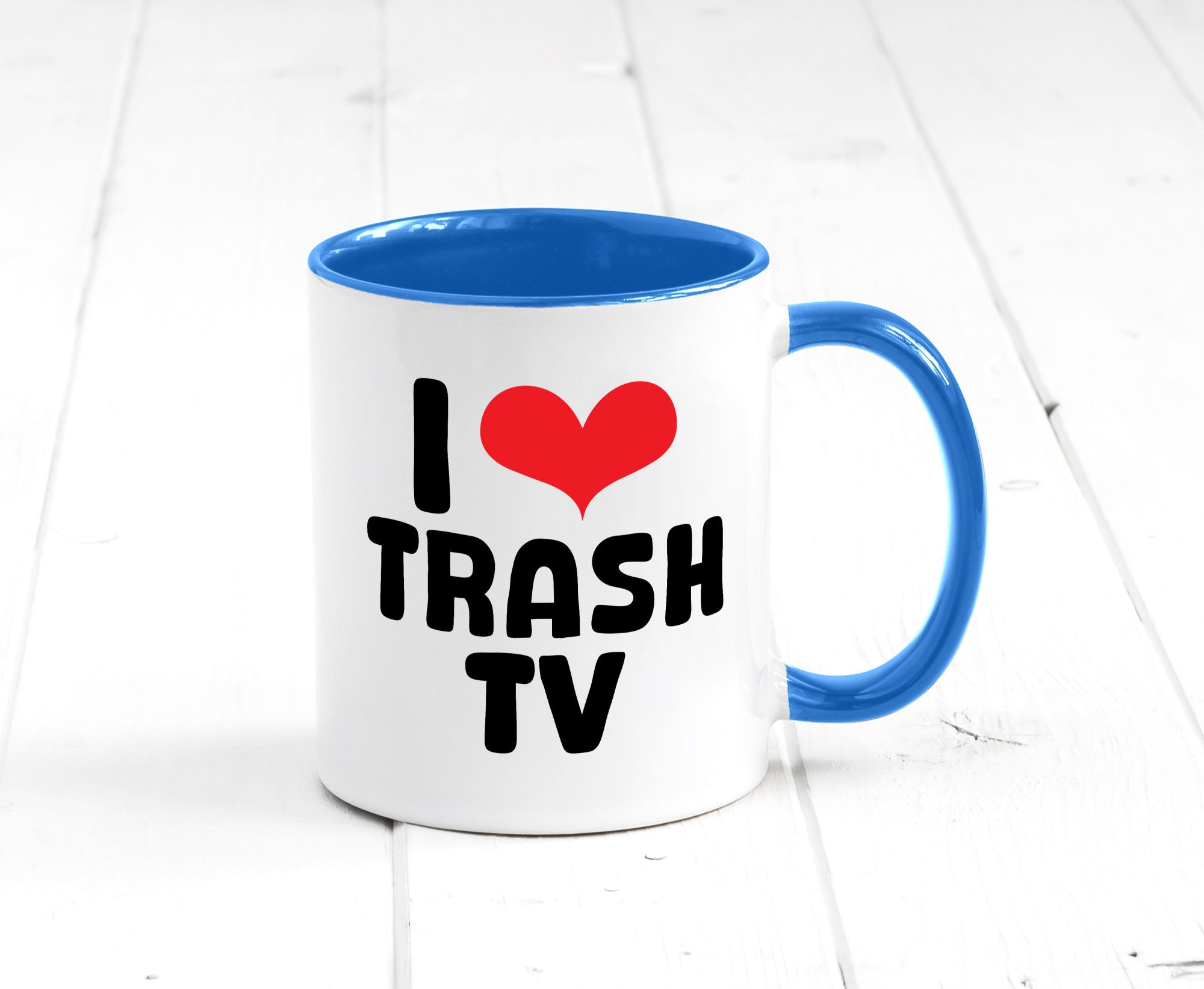I love Trash TV | v2 lustig Humor Geschenkidee Geschenk Tasse
