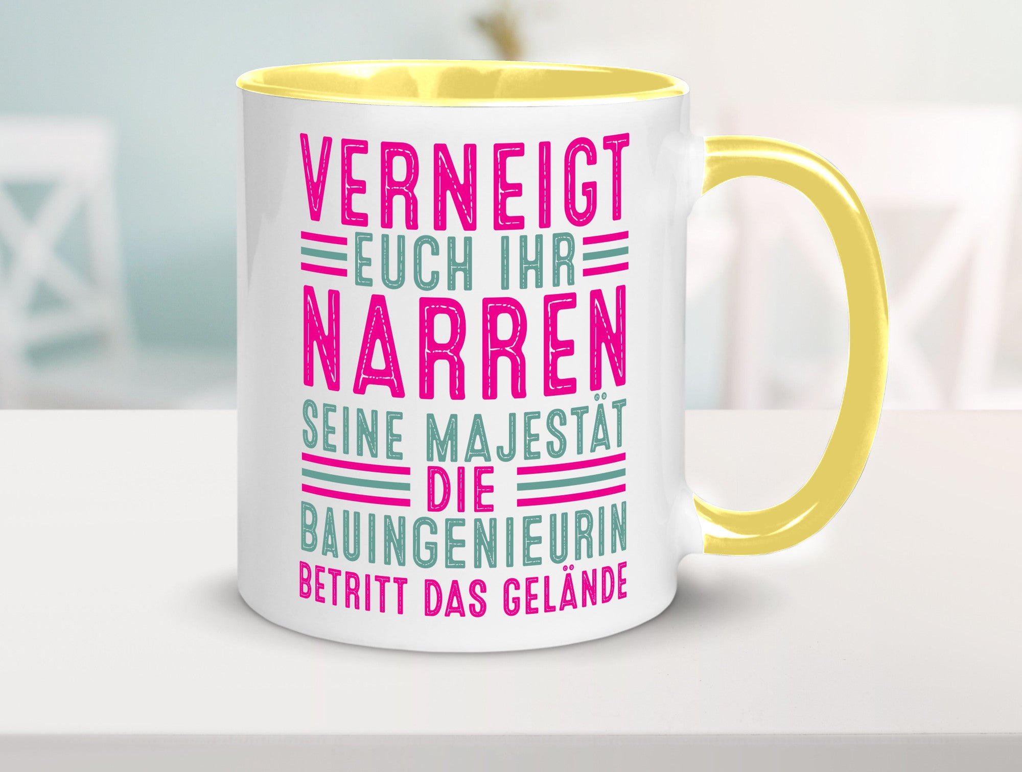Verneigt euch: Bauingenieurin | Ingenieurin Geschenkidee Humor Tasse