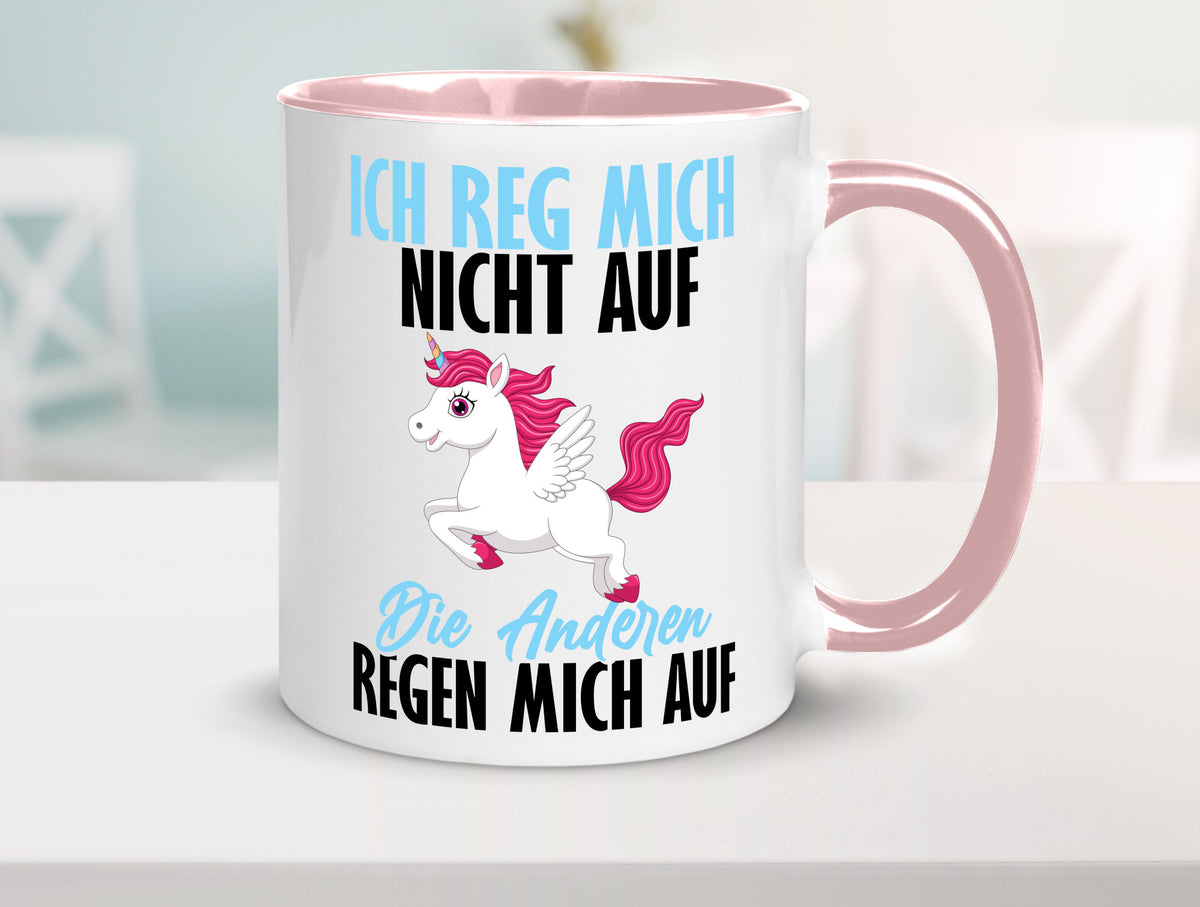 Ich reg mich nicht auf lustiger Spruch Geschenk Humor Geschenkidee Tasse
