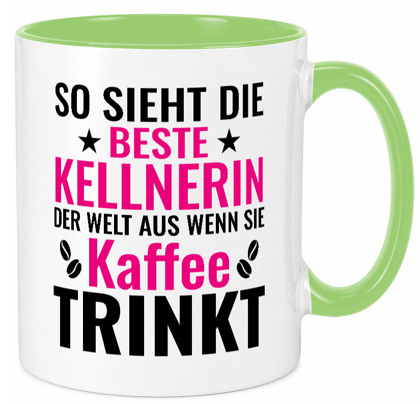 Kaffee trinkt: Kellnerin | Beruf kellnern Bedienung Humor Arbeit Kollegen Büro