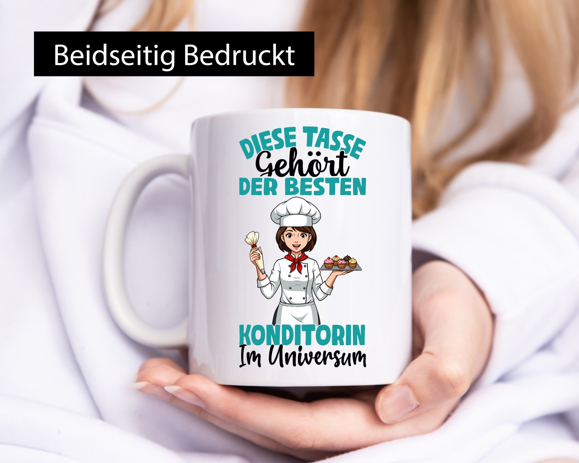 Im Universum: Konditorin | Konditorei Geschenkidee Humor Tasse
