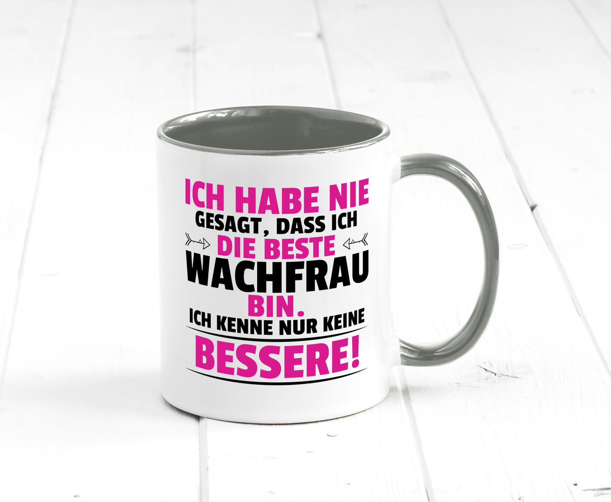 Die Beste Wachfrau | Wachpersonal Nachtwächter lustig Humor Geschenkidee Tasse