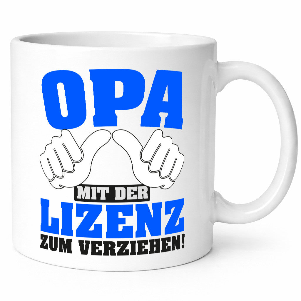 Opa mit Lizenz | Spruch Großvater Geschenk Familie Geschenkidee lustiger Tasse