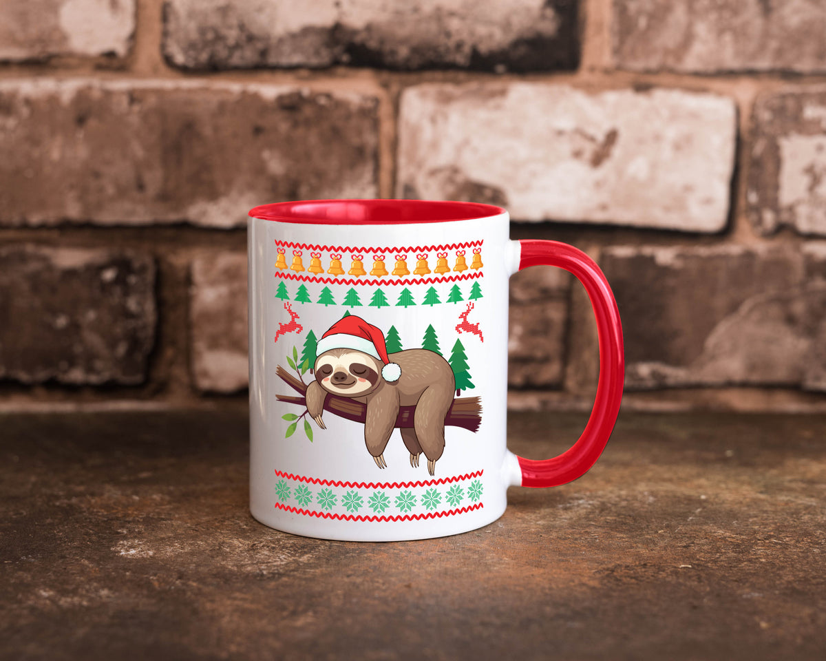 Ugly Christmas | Faultier Weihnachtsfaultier v2 lustig Tierliebhaber Humor Tasse