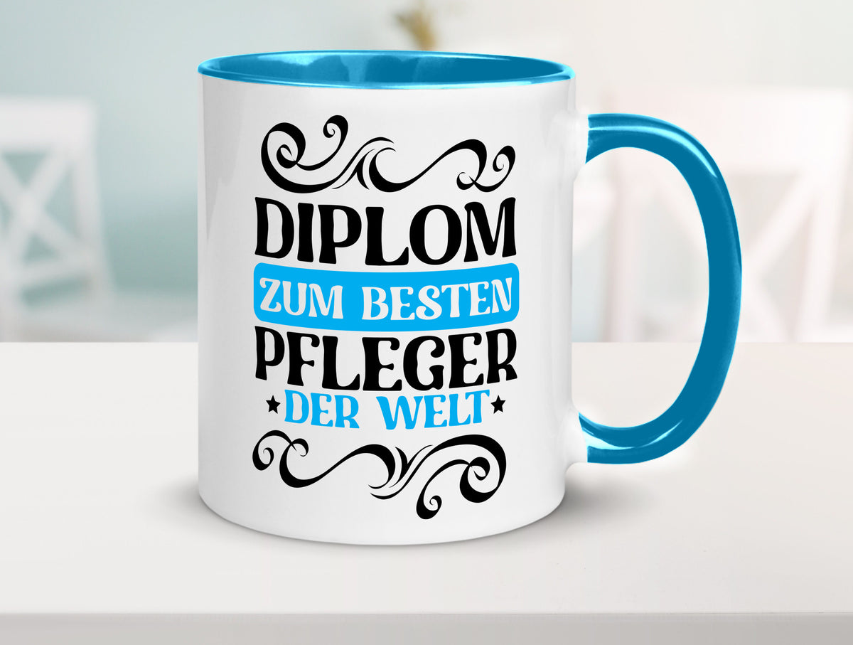 Bester Pfleger der Welt | Altenpfleger Pflegekraft lustig Humor Geschenkidee Tasse