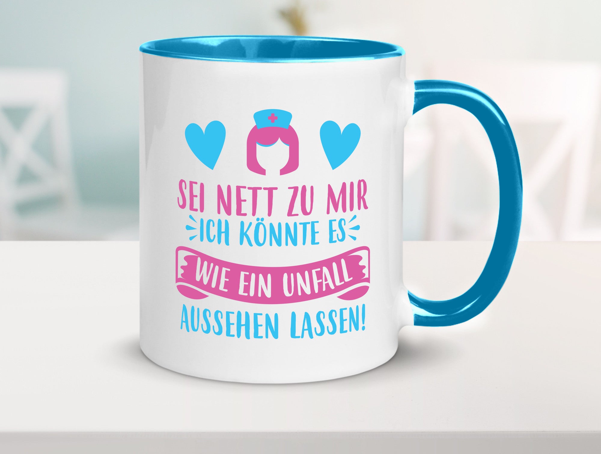 Sei nett, könnte wie ein Unfall aussehen | Kopf lustiger Spruch Geschenk Humor