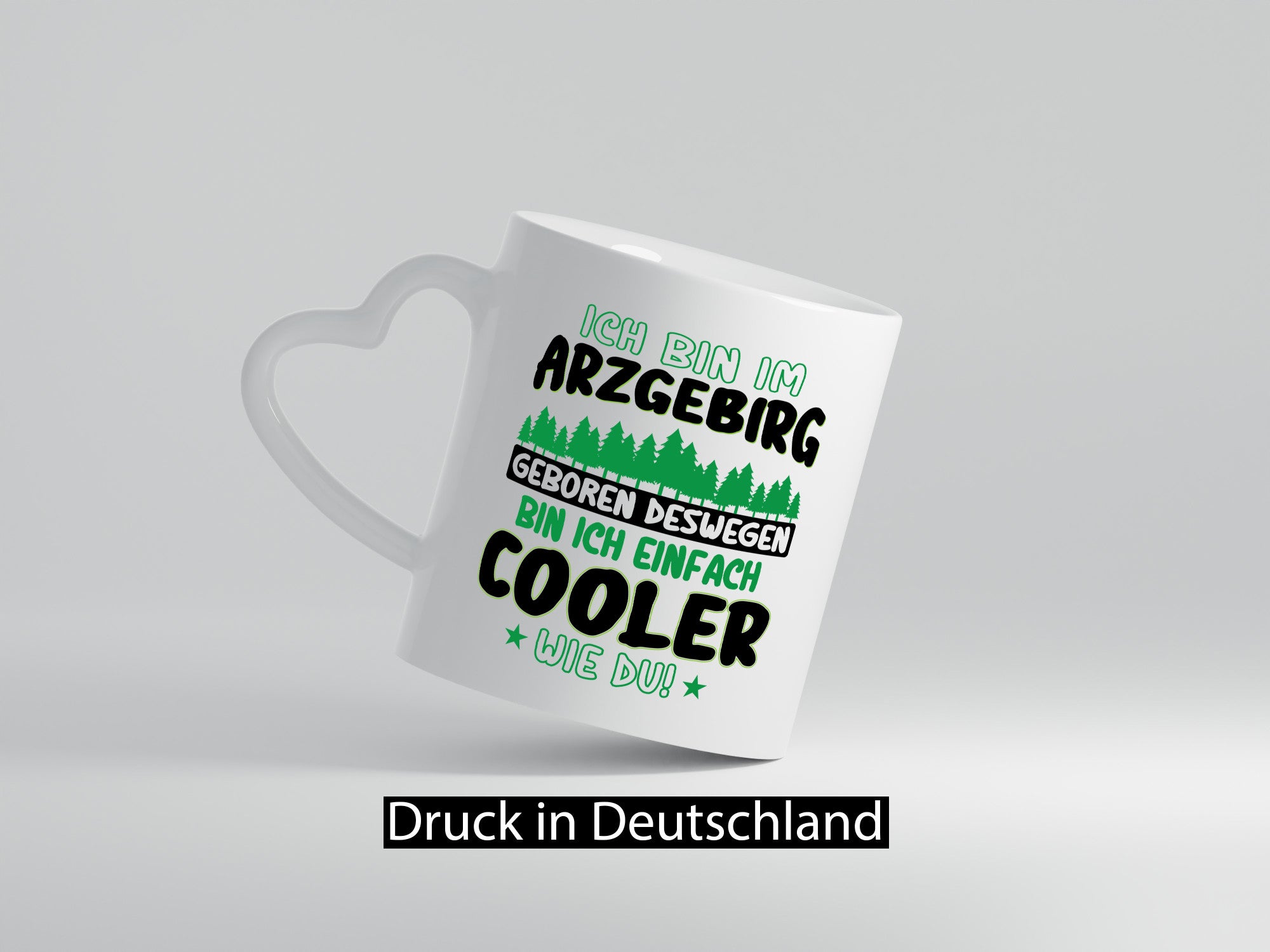 Ich bin im Arzgebirge geboren | Gebirge Sterne Humor Geschenkidee Tasse