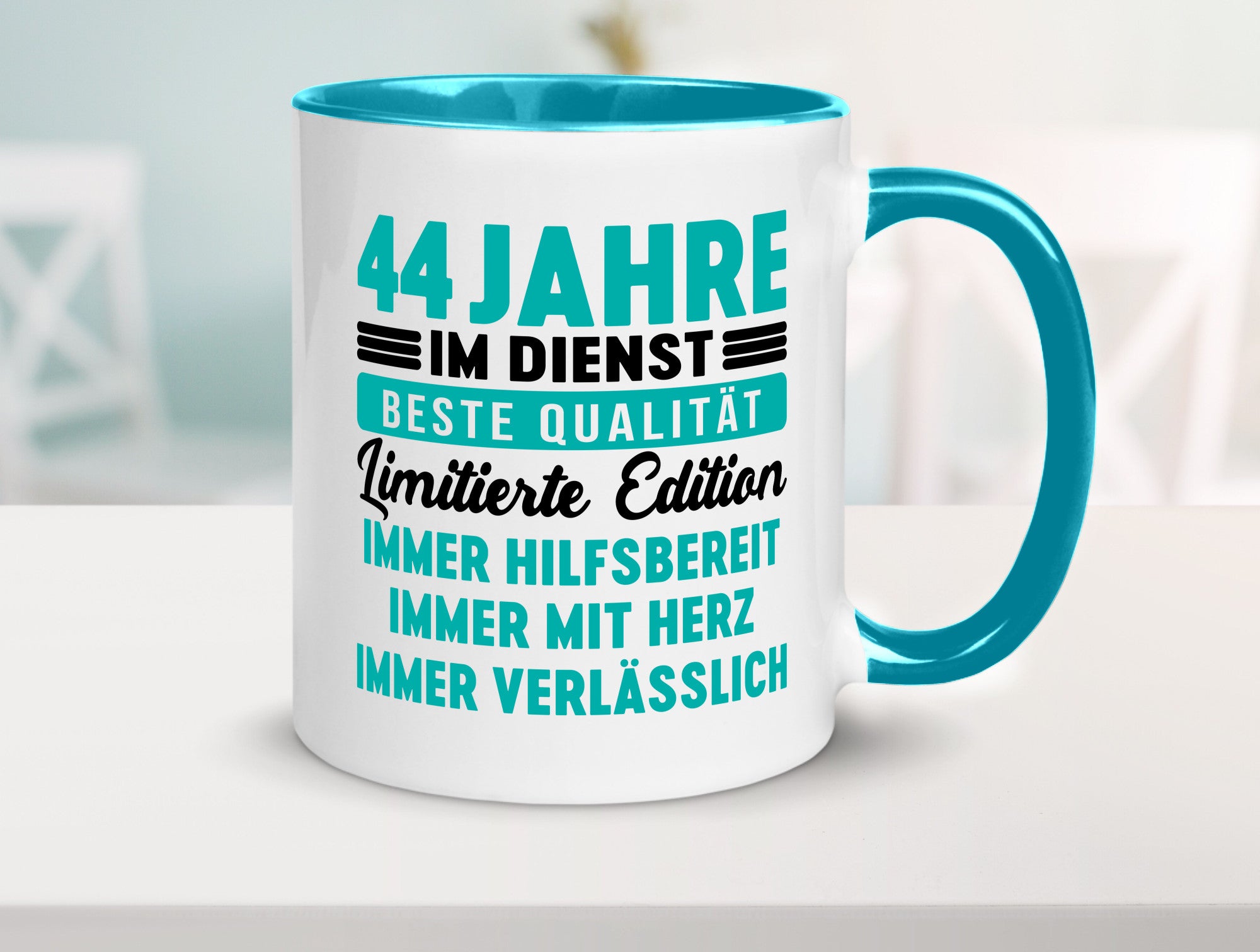 44 Jahre im Dienst | Jubiläum Arbeit v5 lustig Kollegen Büro Geschenk Tasse