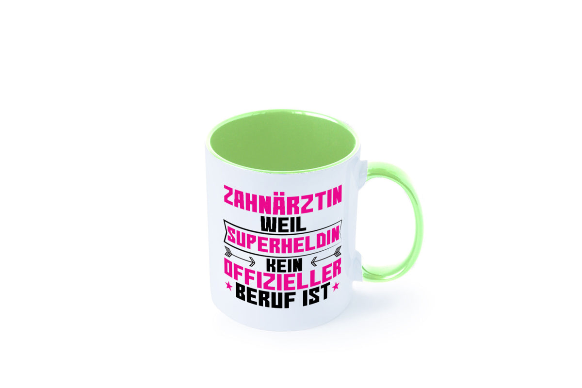 Superheldin Zahnärztin | Zahnmedizin Beruf Geschenkidee Arbeit Kollegen Büro Tasse
