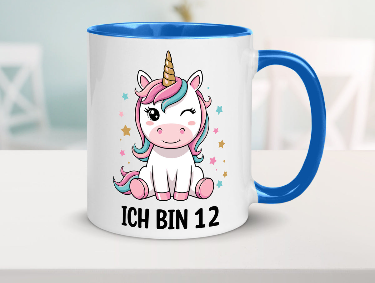 12. Geburtstag | 12 Jahre Einhorn Mädchen lustig Geschenkidee Geschenk Tasse