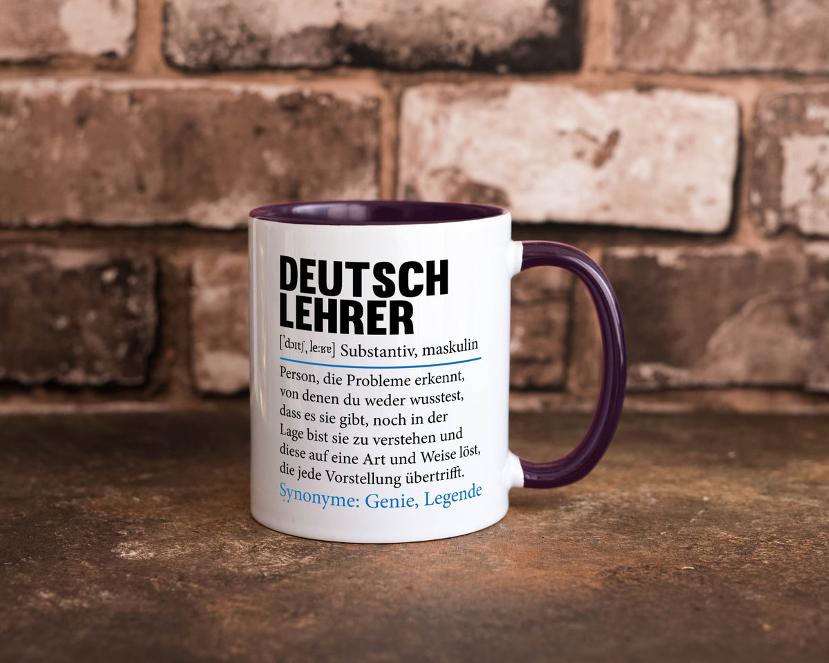 Deutschlehrer Spruch | Lehrer Schule Humor lustig Geschenkidee Geschenk Tasse