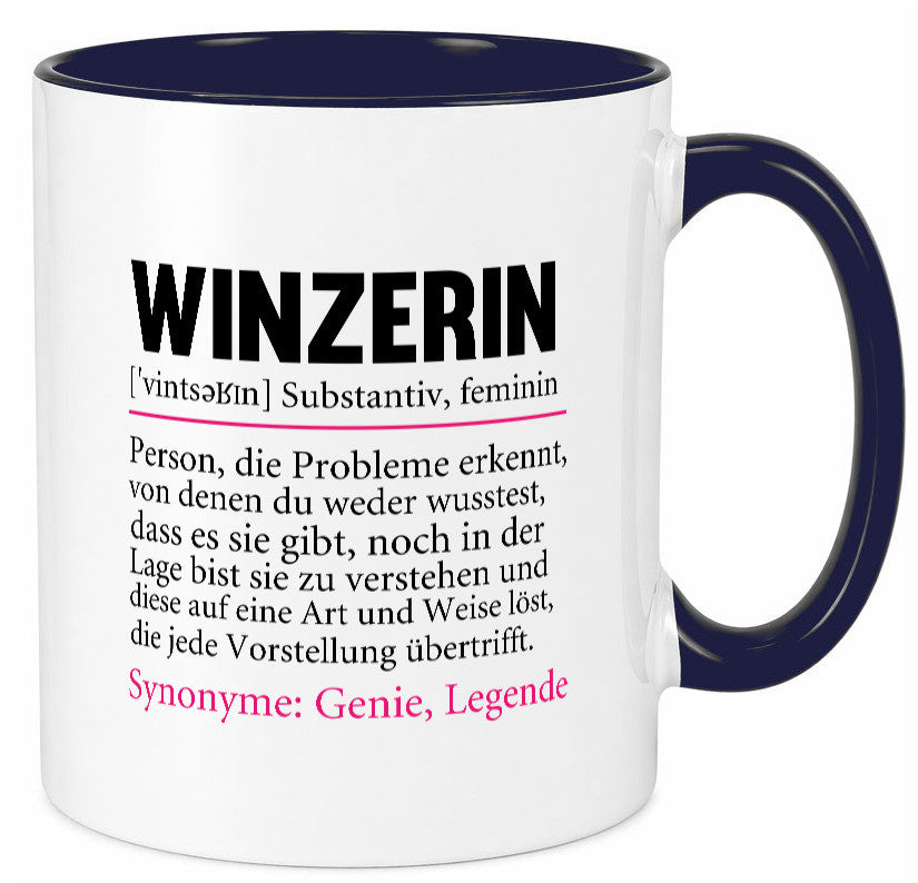 Winzerin | lustige Spruch Weinbauer Wein Beruf lustiger Geschenk Arbeit Tasse