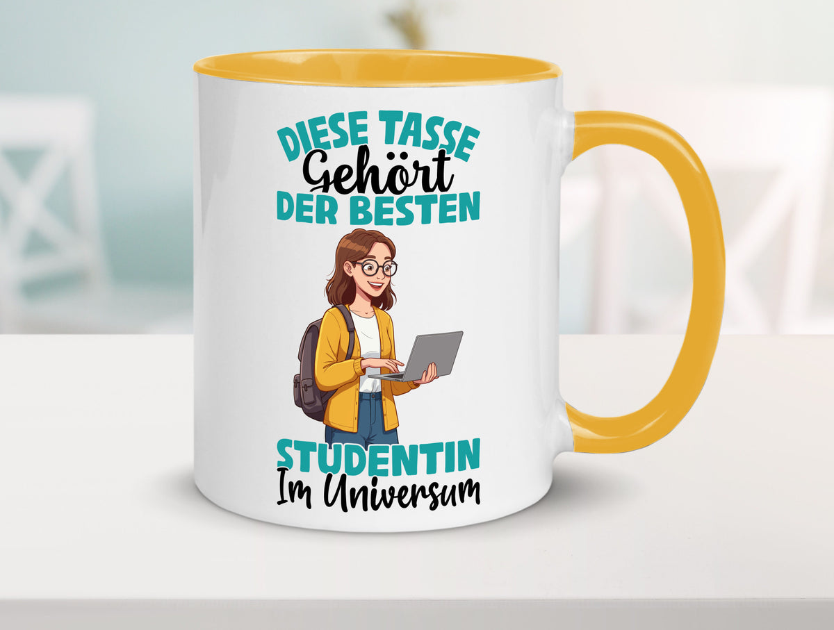 Im Universum: Studentin | Uni Studium Universität Geschenk Humor Geschenkidee Tasse