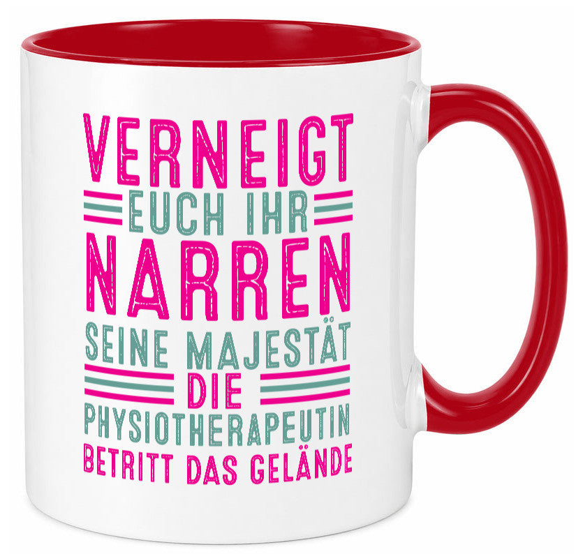 Verneigt euch: Physiotherapeutin Humor Geschenkidee Tasse