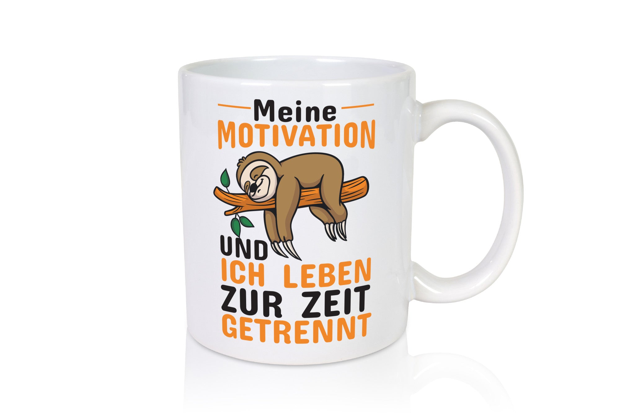 Keine Motivation | Faultier Tasse Büro Humor faul Geschenk Arbeit Kollegen