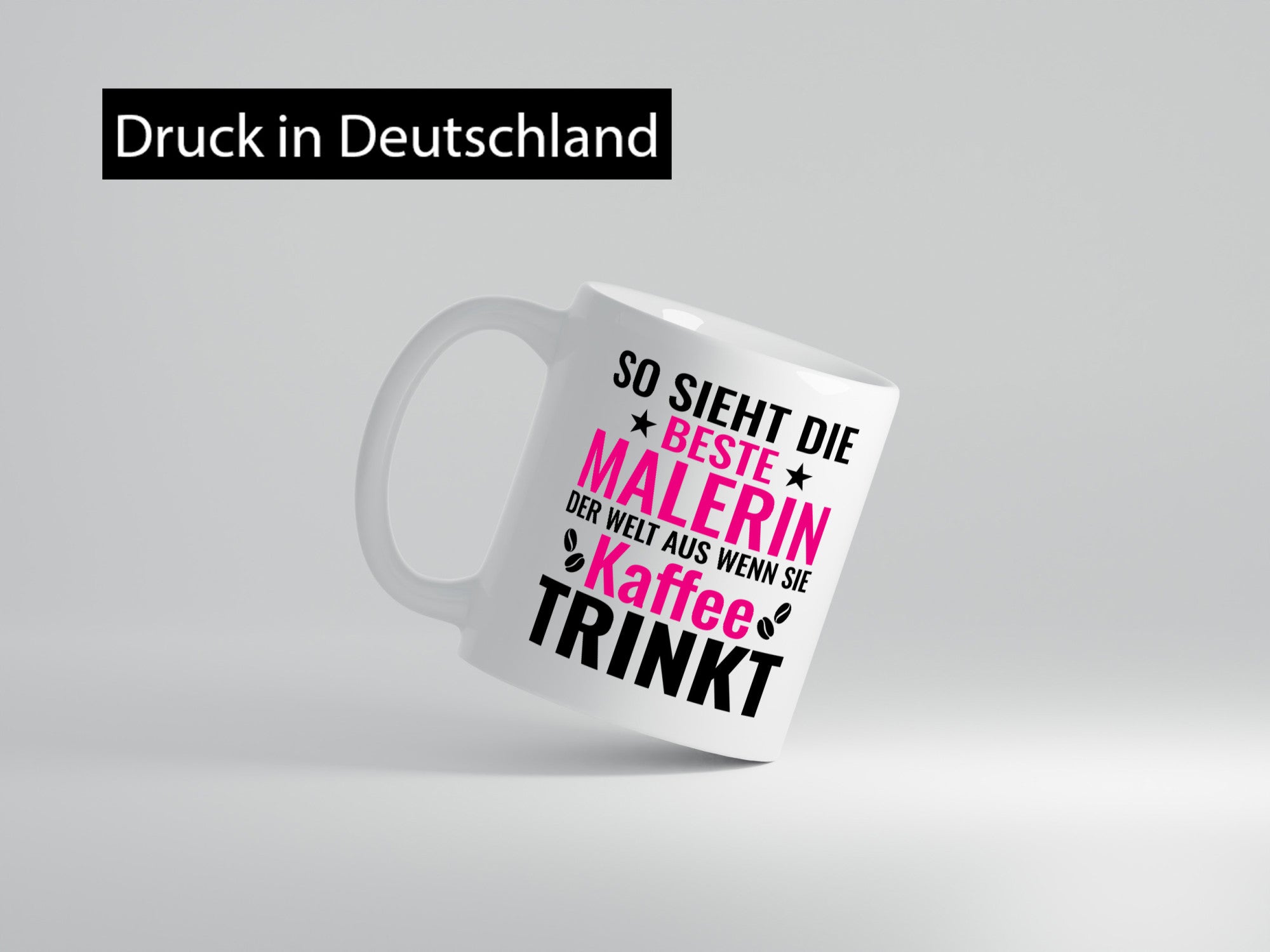 Kaffee trinkt: Malerin | Malerinnen lustiger Spruch Geschenk Humor Geschenkidee