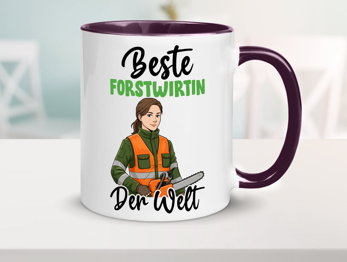 Beste Forstwirtin | Forst Wirtin v2 lustig Humor Geschenkidee Geschenk Tasse