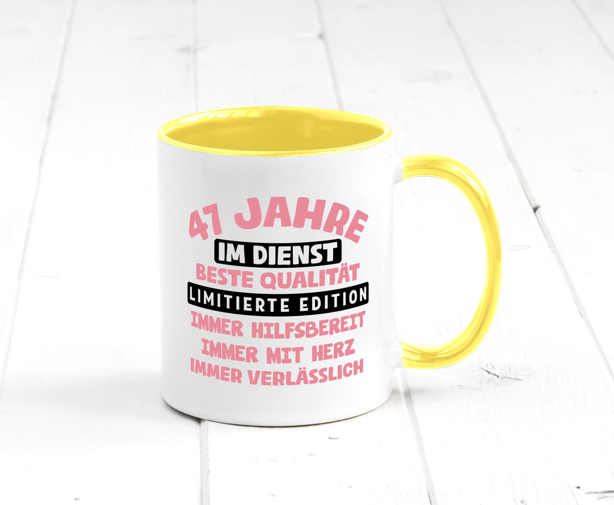 47 Jahre im Dienst | Jubiläum Arbeit v11 Geschenkidee Kollegen Büro Humor Tasse