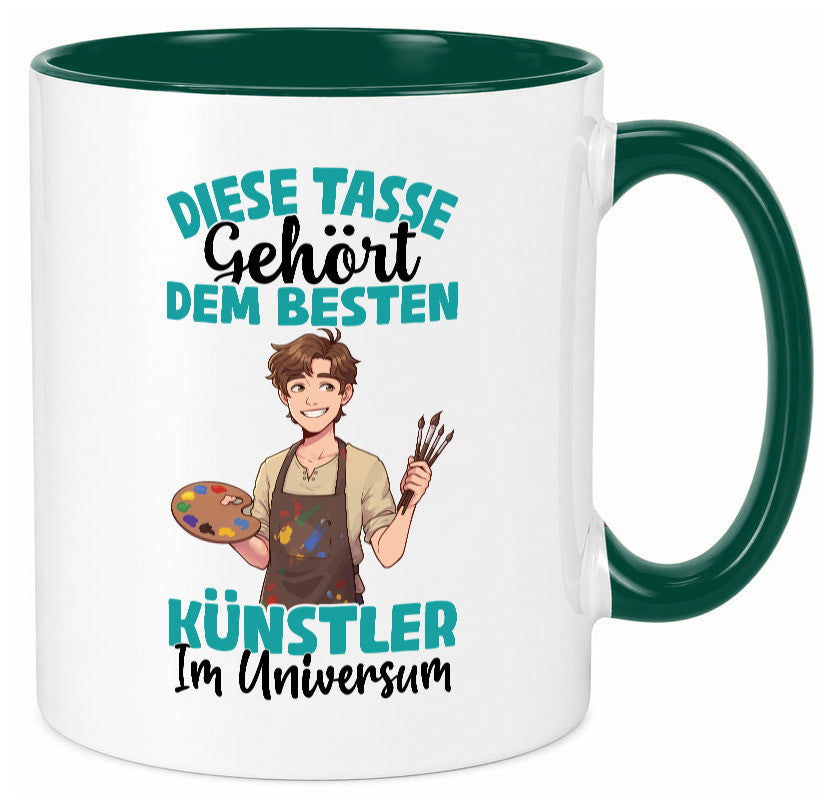 Im Universum: Künstler | Kunst Geschenkidee Humor Tasse