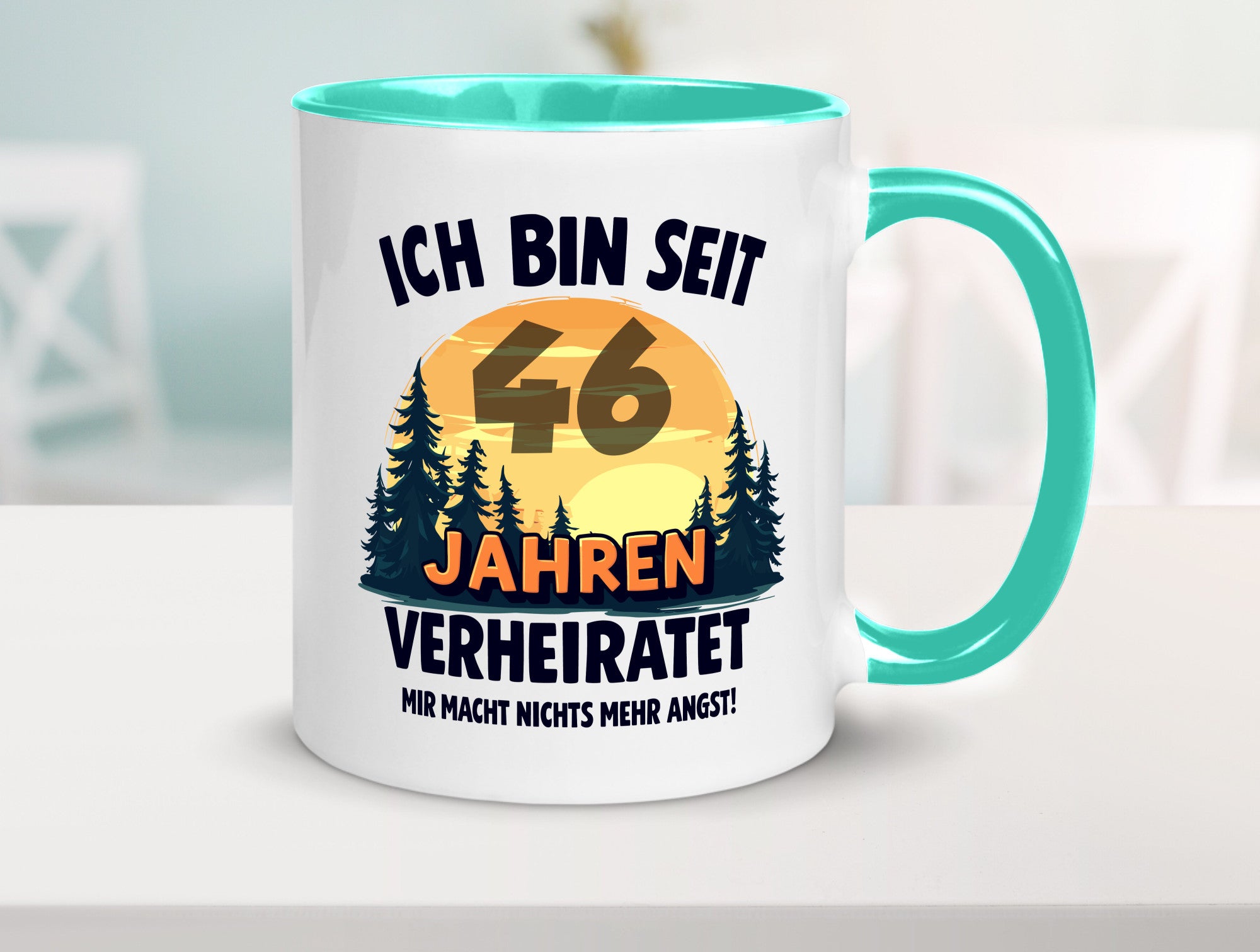 Ich bin Verheiratet | 46. Hochzeitstag Ehepaar Geschenkidee Humor Tasse