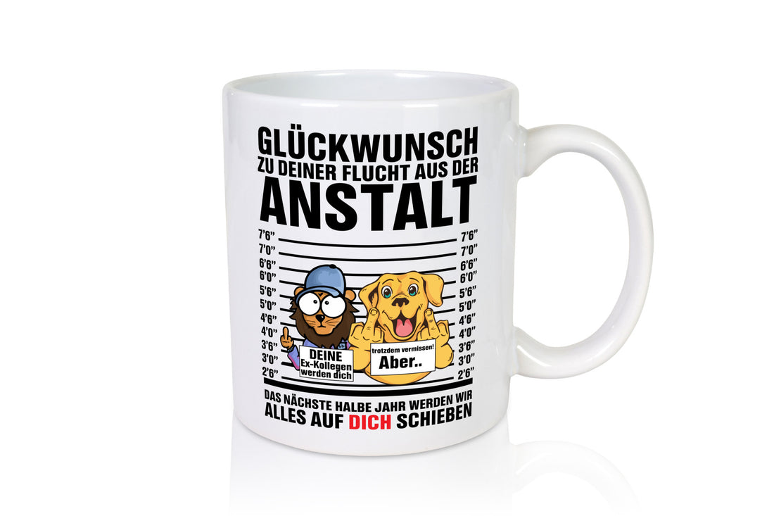 Glückwunsch zu deiner Flucht | Abschiedgeschenk v3 Geschenk Humor Geschenkidee