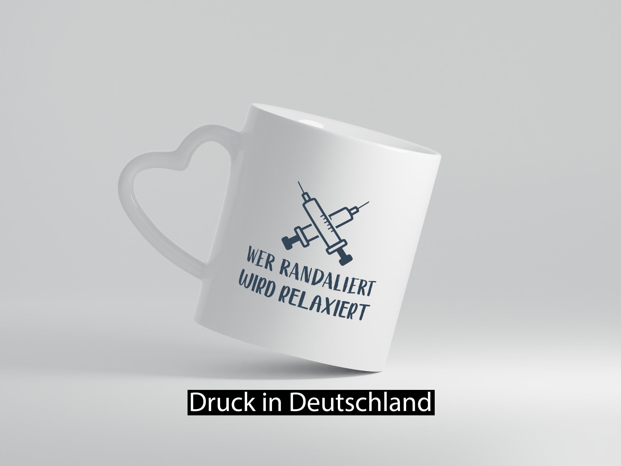 Wer randaliert wird relaxiert | Spritzen Krankenhaus Geschenkidee Humor Tasse