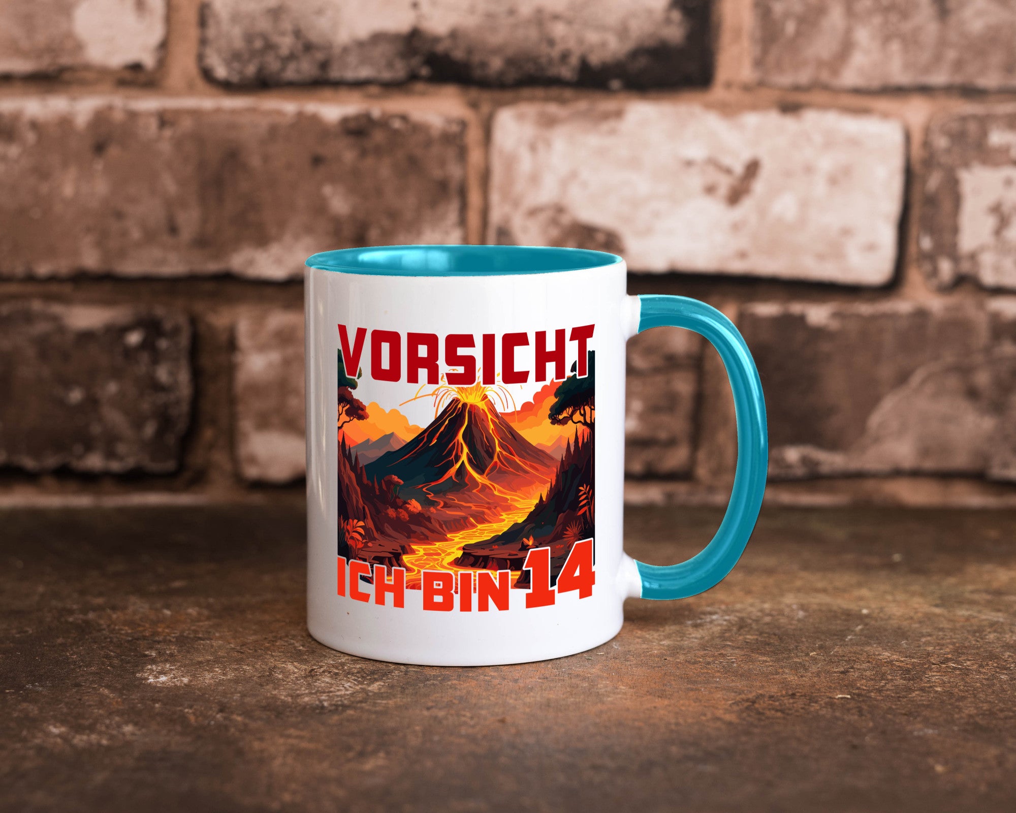 14. Geburtstag | 14 Jahre Vulkanausbruch Vulkan Geschenkidee Humor Tasse
