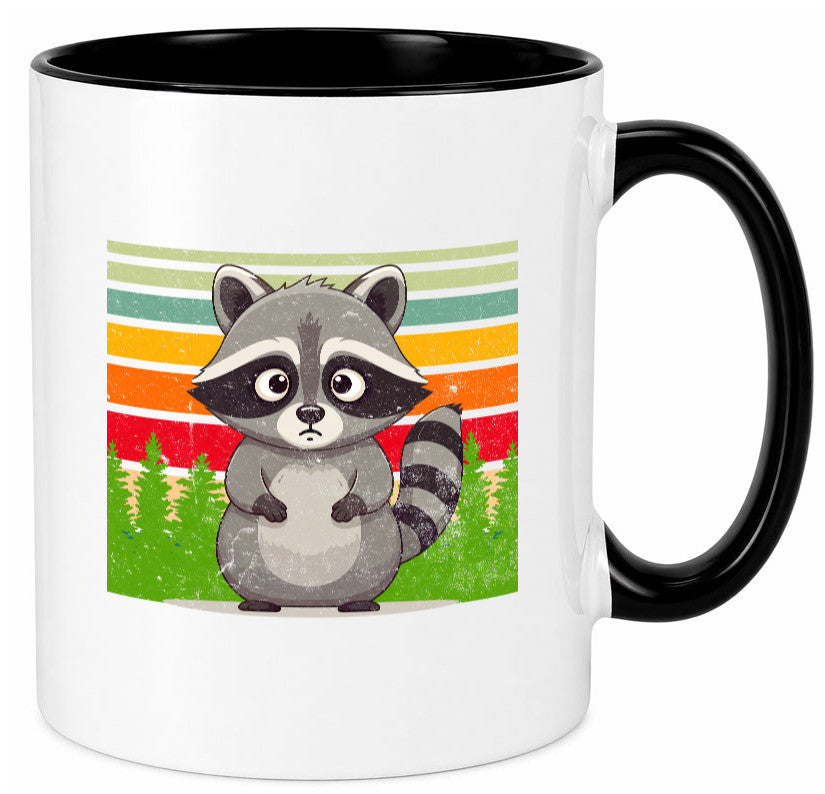Waschbär | Vintage v2 lustiger Spruch Geschenk Humor Geschenkidee Tasse