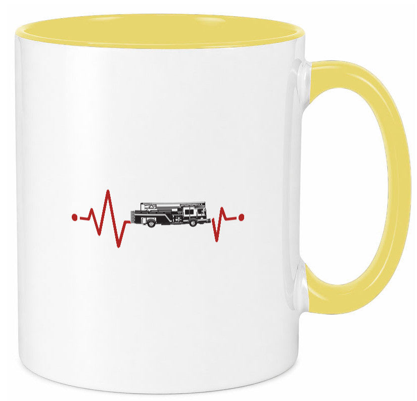 Herzschlag | Feuerwehrfahrzeug Feuerwehr Humor Geschenkidee Tasse