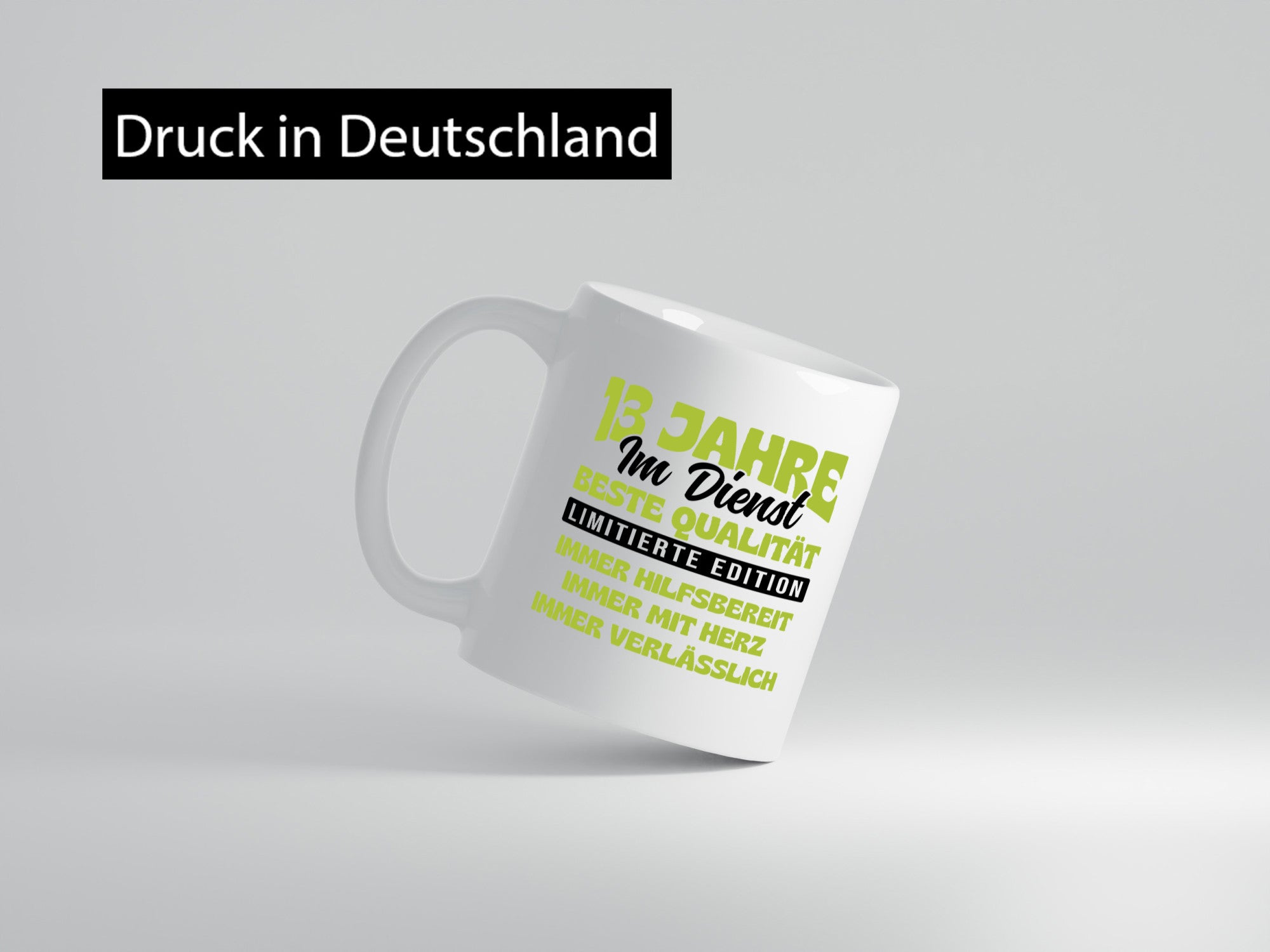 13 Jahre im Dienst | Jubiläum Arbeit v4 lustig Kollegen Büro Geschenk Tasse