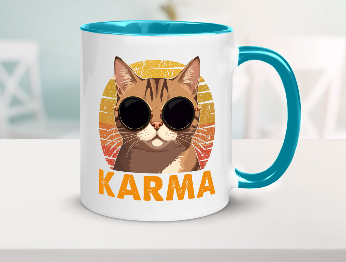 Vintage Katze | Karna Coole lustiger Spruch Geschenk Tierliebhaber Humor Tasse